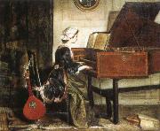 charles burney the harpsichordist oil painting artist